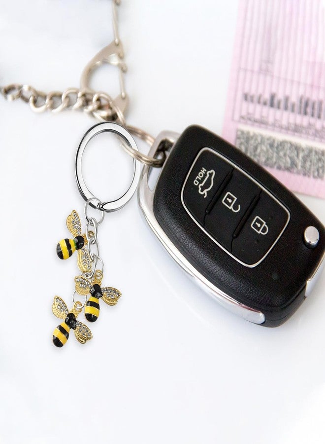 Xorim Bee Keychain 4 PCS, Bees Key Chain Cute, Bee Key Chains for Sister, Women, Dad, Friends, Girls & Teens, Thanksgiving Christmas Birthday Gifts - Image 4